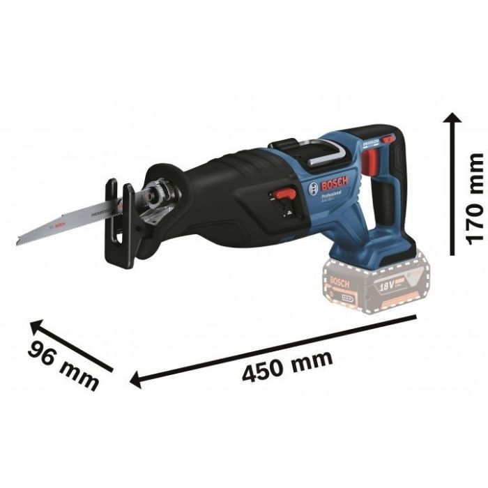 Сабельная пила Bosch GSA 185-LI, 18 В, пропил 230мм, ход 28мм (без АКБ и ЗУ (0.601.6C0.020) изображение 2