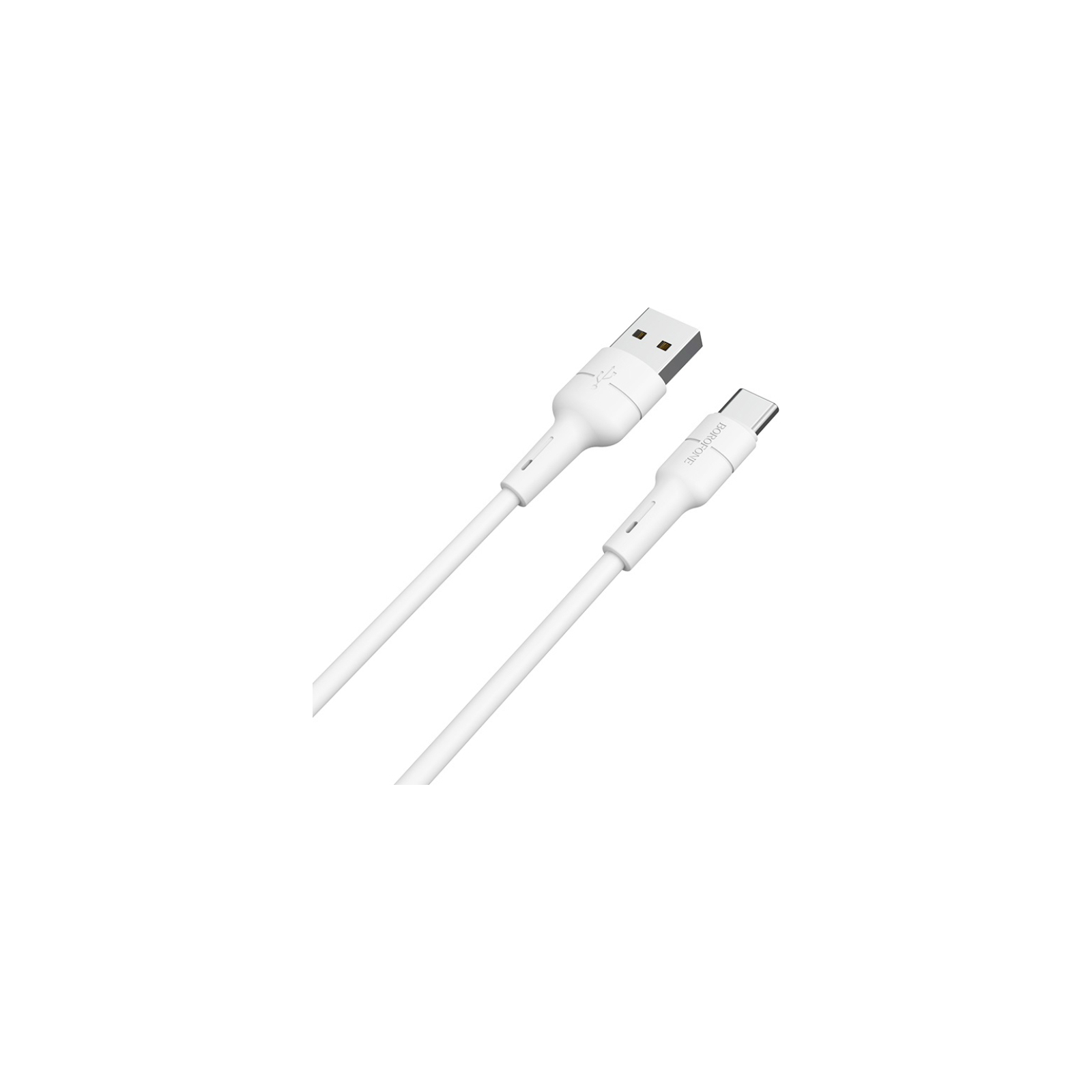 Дата кабель USB 2.0 AM to Type-C 1.0m BX30 Silicone 3A White BOROFONE (BX30CW) зображення 2