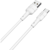 Дата кабель USB 2.0 AM to Type-C 1.0m BX30 Silicone 3A White BOROFONE (BX30CW) зображення 2