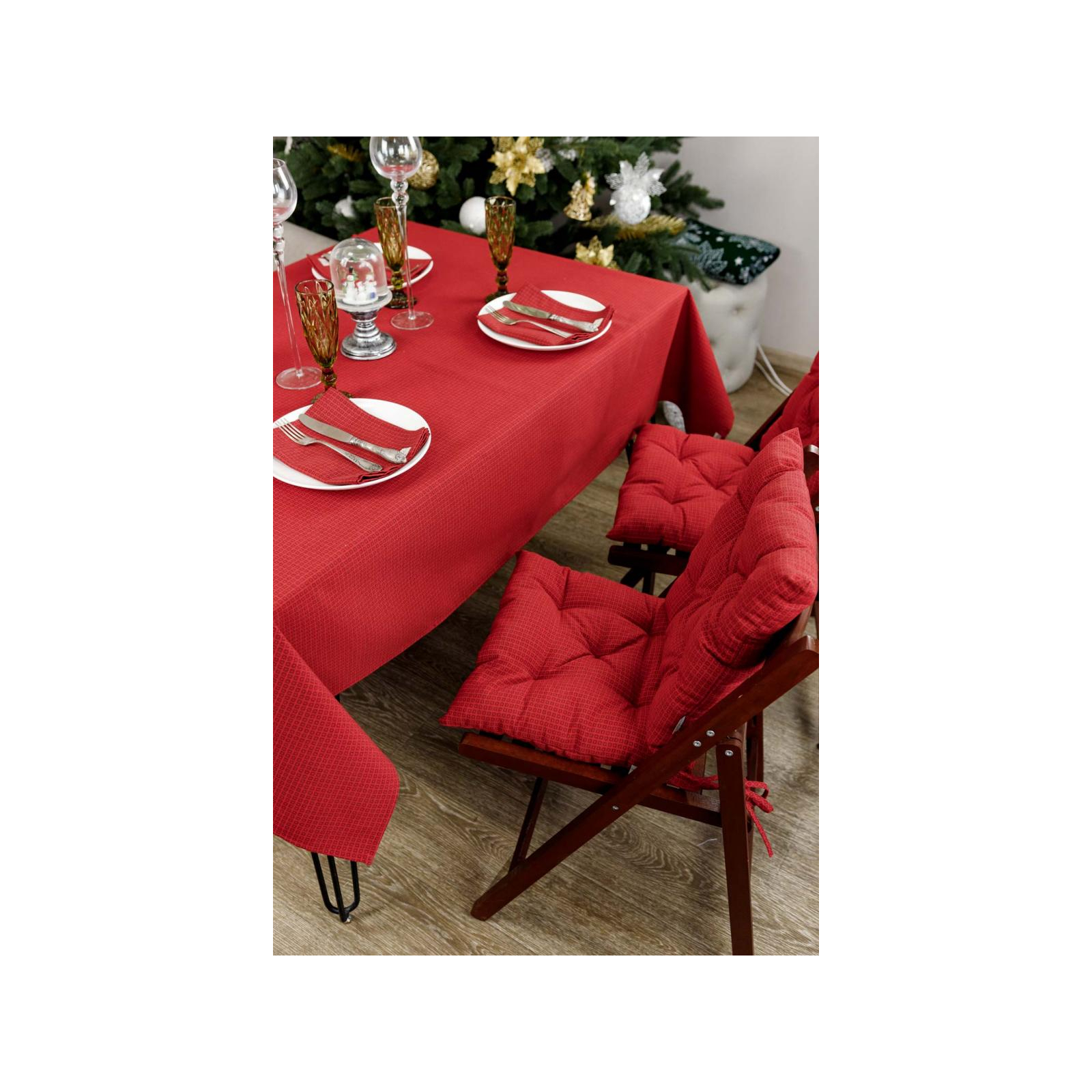 Скатертина Прованс Merry Christmas червона 180x132 см (4823093451483) зображення 7