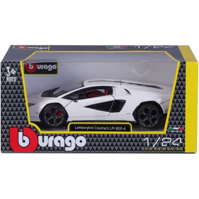 Машина Bburago Lamborghini Countach LPI 800-4 (белая, 1:24) (18-21102) изображение 6