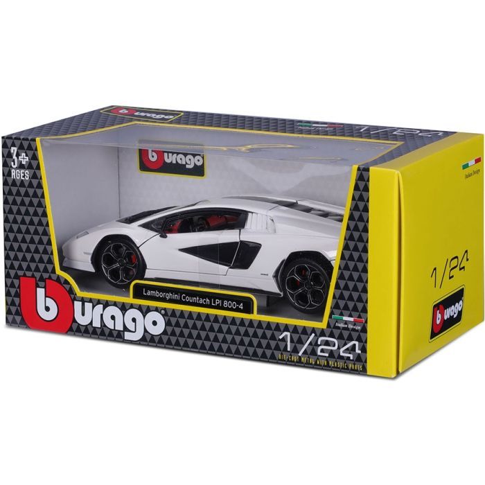 Машина Bburago Lamborghini Countach LPI 800-4 (белая, 1:24) (18-21102) изображение 7