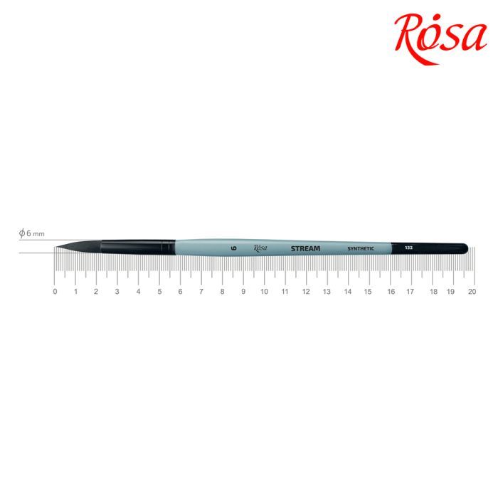 Пензлик для малювання Rosa Синтетика кругла, STREAM 132, № 6 (4823098517184)