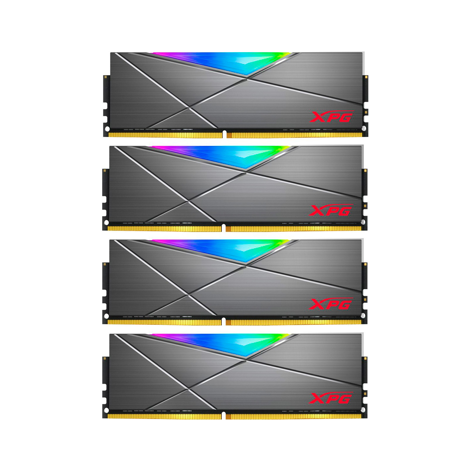 Модуль памяти для компьютера DDR4 64GB (4x16GB) 3600 MHz XPG Spectrix D50 RGB Tungsten ADATA (AX4U360016G18I-QCTG50)