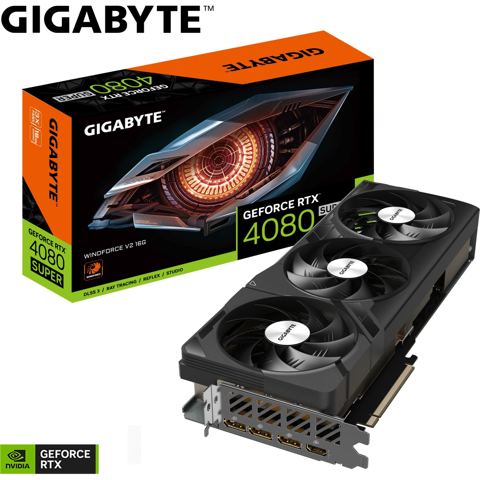 Відеокарта GIGABYTE GeForce RTX4080 SUPER 16Gb WINDFORCE V2 (GV-N408SWF3V2-16GD) зображення 9