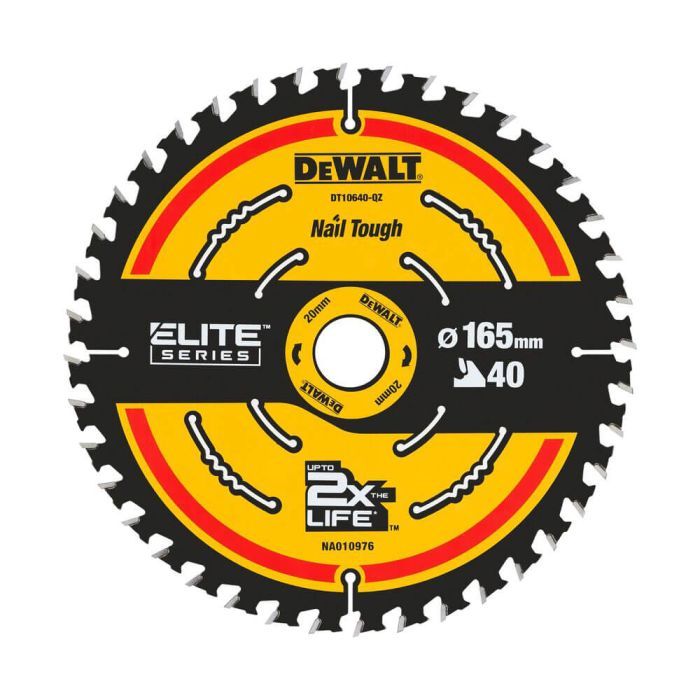 Диск пильный DeWALT ELITE EXTREME, 165х20х40, угол заточки 18 гр. (DT10640)