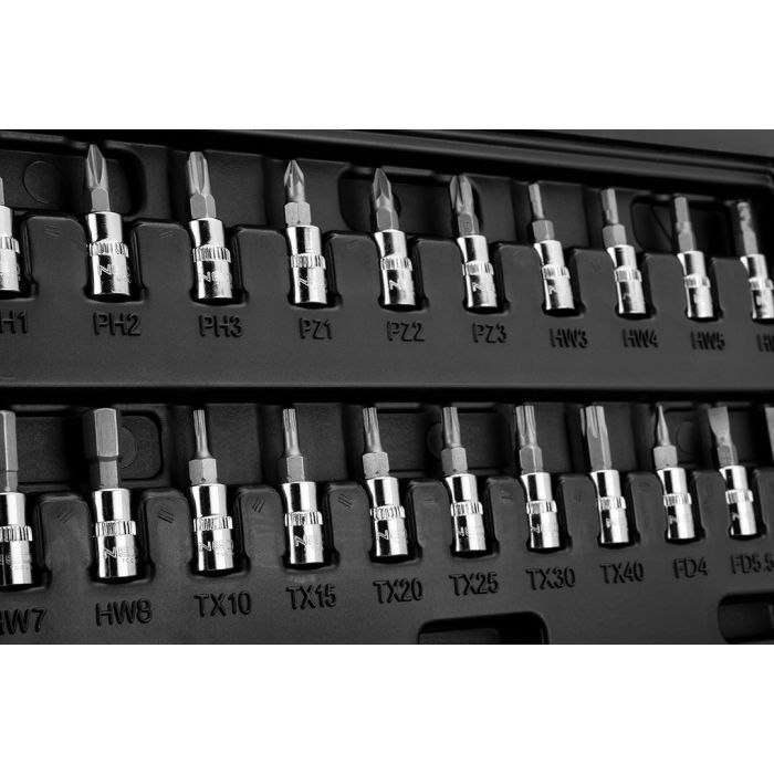 Набор инструментов Neo Tools 46шт, 1/4", CrV, кейс (10-004) изображение 3