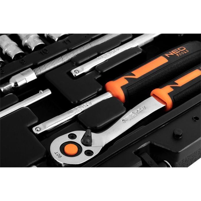 Набор инструментов Neo Tools 46шт, 1/4", CrV, кейс (10-004) изображение 6