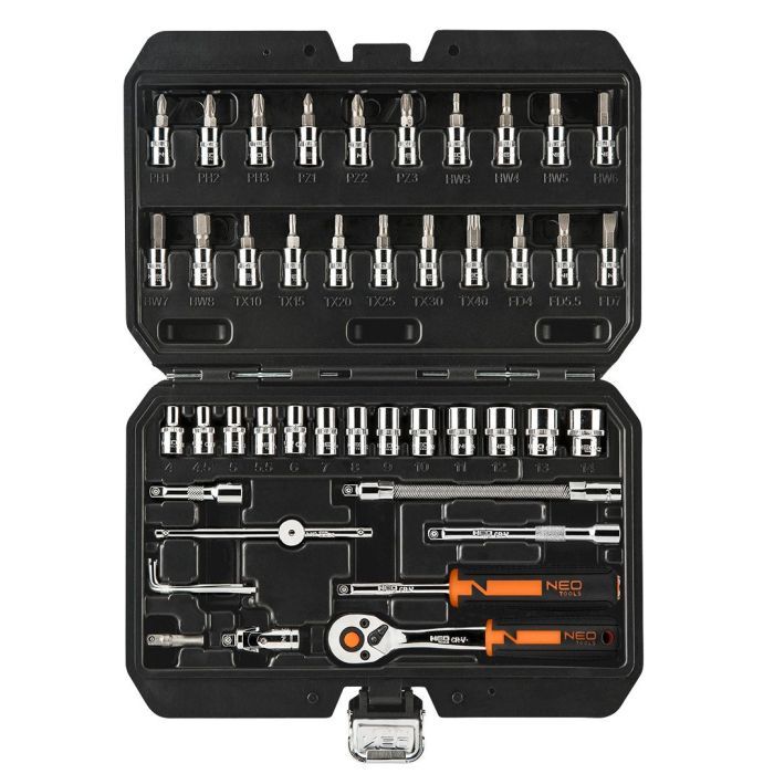 Набор инструментов Neo Tools 46шт, 1/4", CrV, кейс (10-004) изображение 8