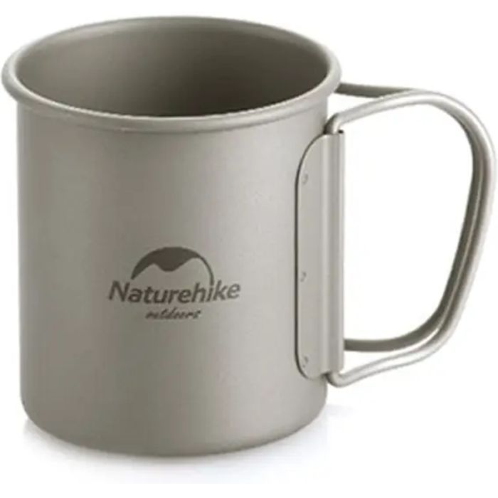 Чашка туристическая Naturehike NH20CJ005 титанова з ручкою 200 мл (6927595745762) изображение 3