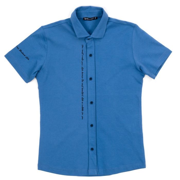 Рубашка детская Blueland с коротким рукавом (10650-140B-blue)