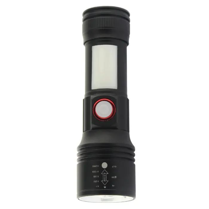 Фонарь Quantum Adept 10W LED zoom +COB з USB (QM-FL1031) изображение 3