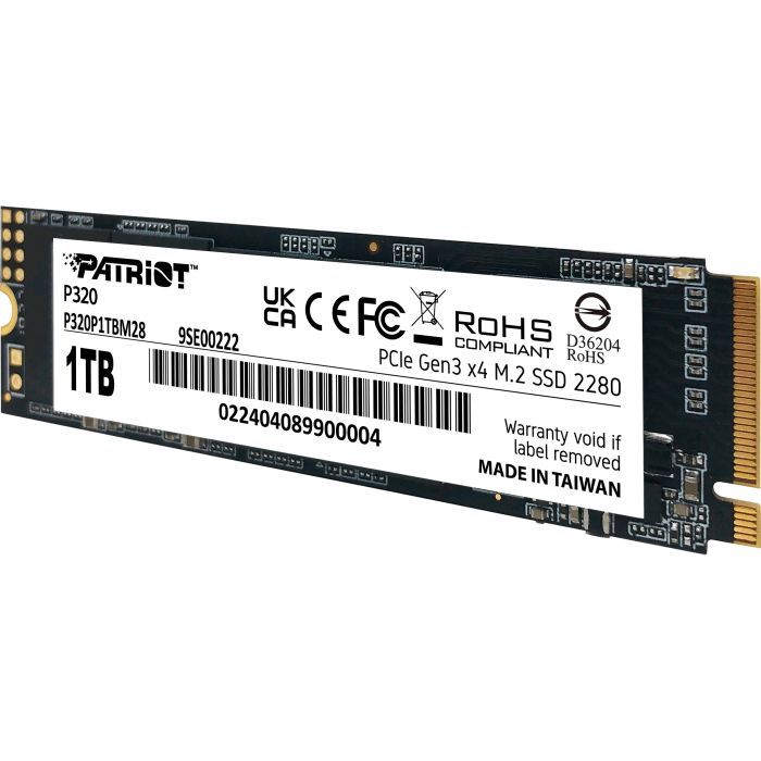 Накопичувач SSD M.2 2280 1TB Patriot (P320P1TBM28) зображення 3