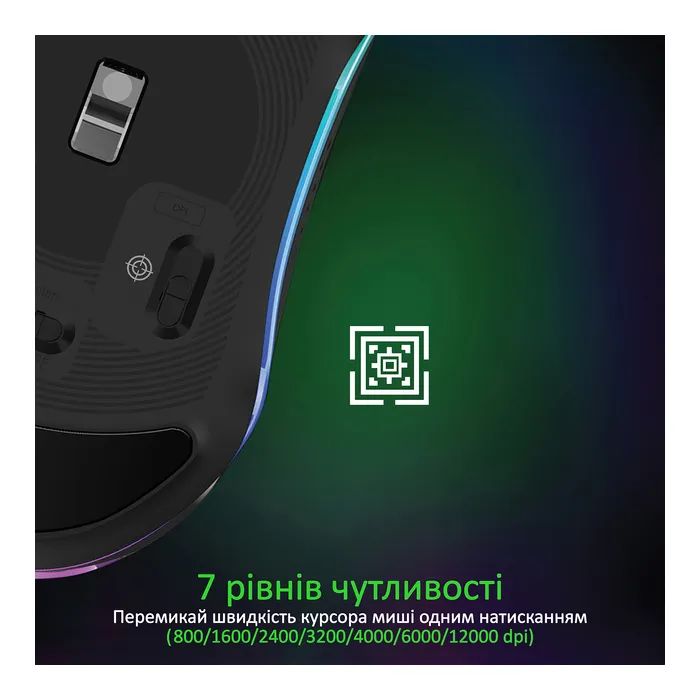 Мишка Vertux Phoenix USB Black (phoenix.black) зображення 3