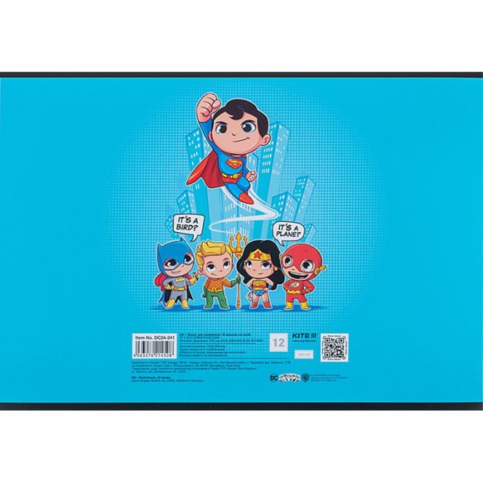 Альбом для малювання Kite DC Comics, 12 аркушів (DC24-241) зображення 8