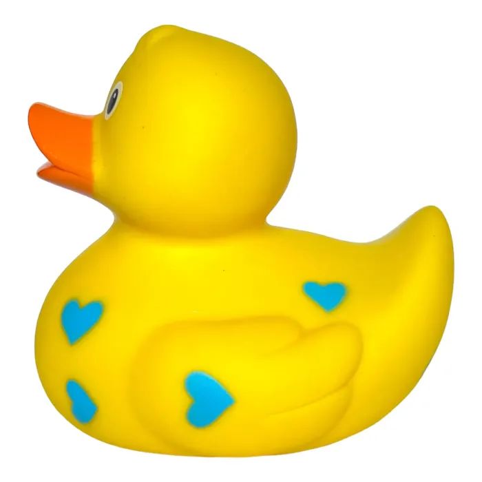 Іграшка для ванної Funny Ducks Качка Жовта у блакитних сердечках (0905) зображення 3