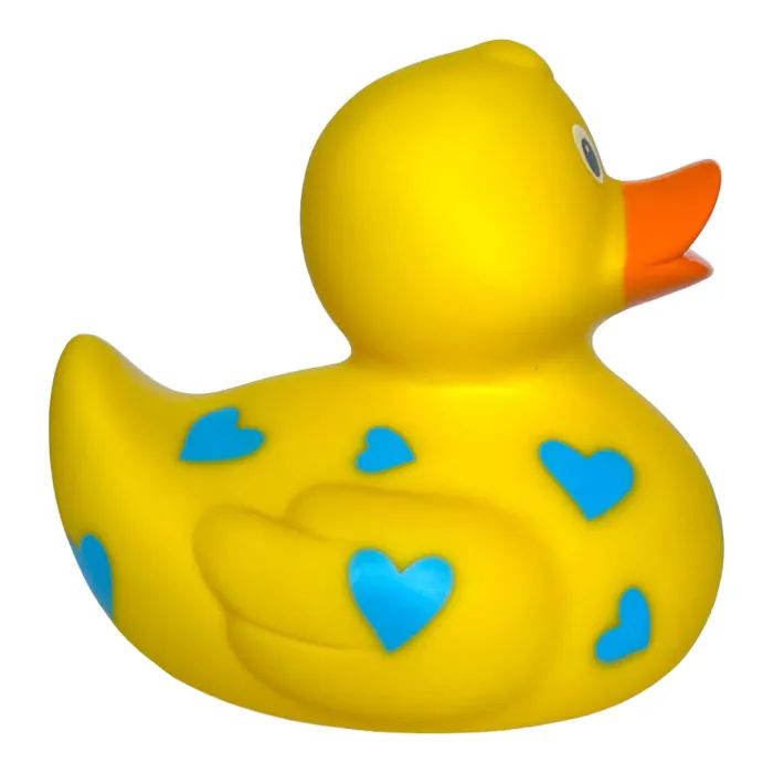 Іграшка для ванної Funny Ducks Качка Жовта у блакитних сердечках (0905) зображення 5