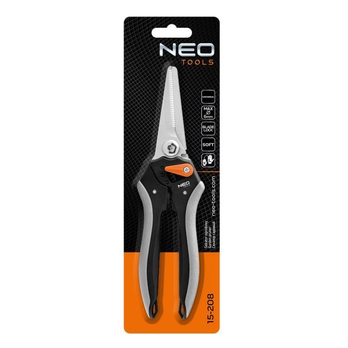 Секатор Neo Tools плоскостной, d реза 6мм, 210мм, 184г (15-208) изображение 10