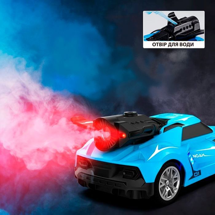 Радиоуправляемая игрушка Sulong Toys Spray Car - Sport (голубой, 1:24, свет, функция туман) (SL-354RHBL) изображение 10