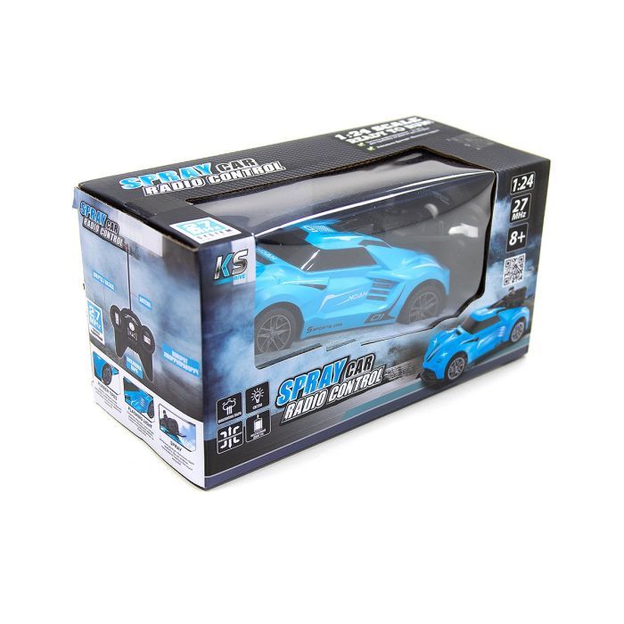 Радиоуправляемая игрушка Sulong Toys Spray Car - Sport (голубой, 1:24, свет, функция туман) (SL-354RHBL) изображение 5