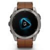 Смарт-часы Garmin fenix 8 51mm,AMOLED,Sapphire, Bare Ti, Blk/Chsnt Lthr (010-02905-40) изображение 2