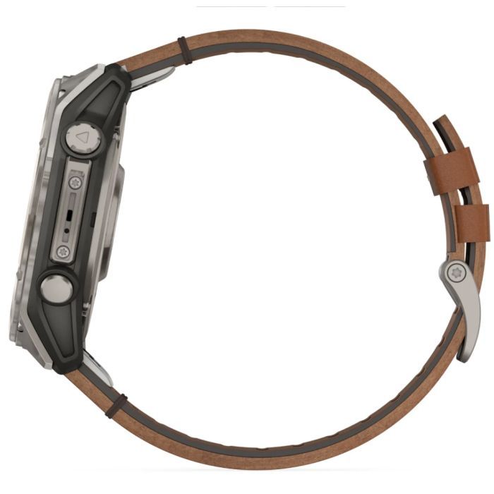 Смарт-часы Garmin fenix 8 51mm,AMOLED,Sapphire, Bare Ti, Blk/Chsnt Lthr (010-02905-40) изображение 5