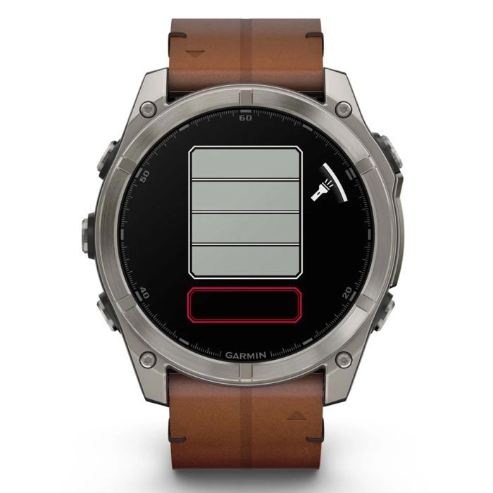 Смарт-часы Garmin fenix 8 51mm,AMOLED,Sapphire, Bare Ti, Blk/Chsnt Lthr (010-02905-40) изображение 7