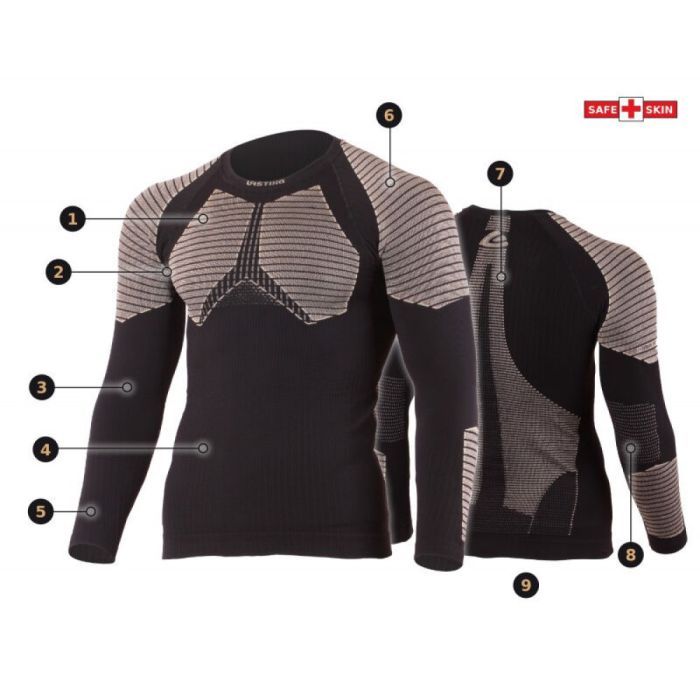 Термокофта Lasting Werolo 9070 - XXL/XXXL - чорний/сірий (002.001.3000) изображение 3