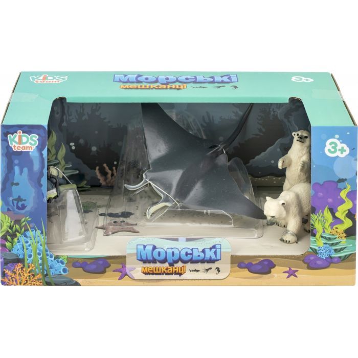 Фигурка Kids Team Морские жители: скат, белая медведица с медвеженком, акваланг (Q9899-P26_3) изображение 2