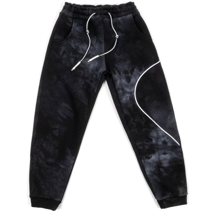 Спортивний костюм дитячий A-Yugi флісовий (7294-03-140G-black) зображення 3