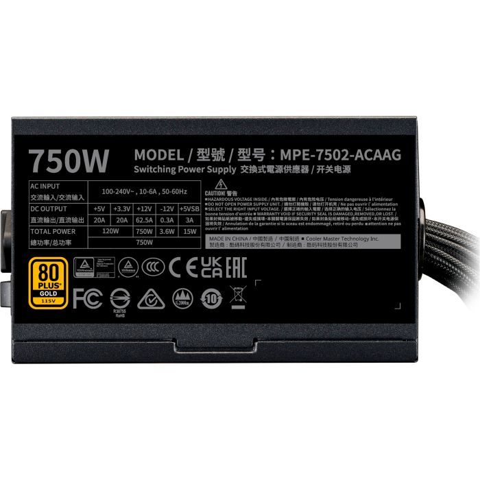 Блок питания CoolerMaster 750W G Gold 750 V2 (MPE-7502-ACAAG-EU) изображение 9