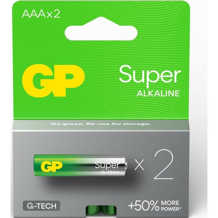 Батарейка Gp AAA LR3 Super Alcaline * 2 (24A21-SB2 / 4891199218040) изображение 2
