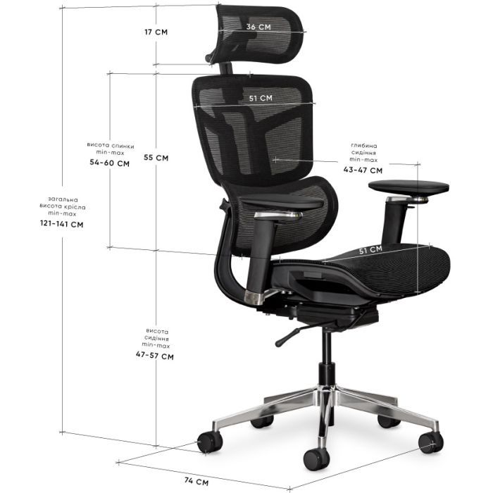 Офисное кресло Mealux S4 Air Black (HF-S4 M/B) изображение 11
