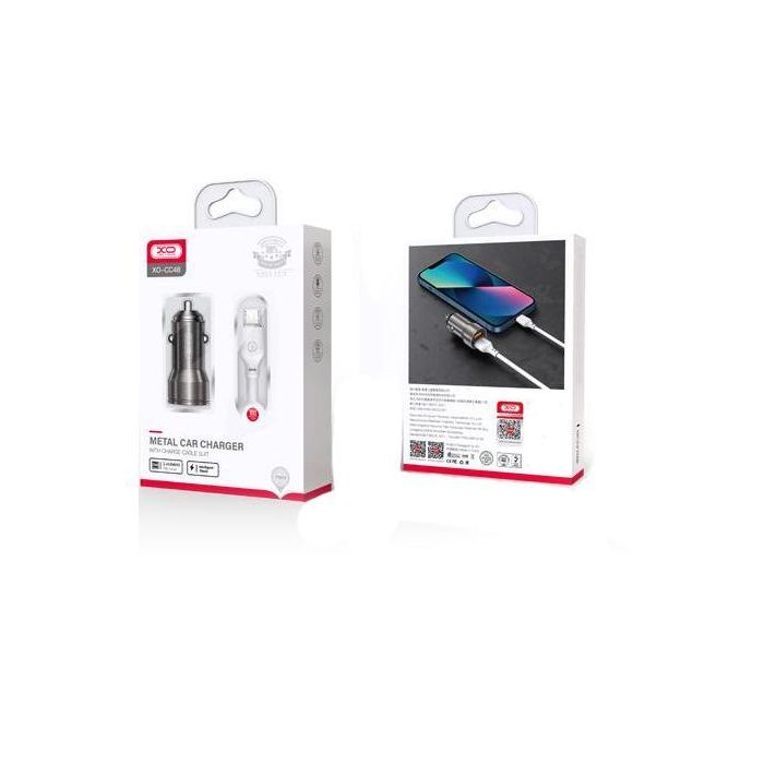 Зарядное устройство XO CC48 2.4A/2 USB + microUSB Grey (XO-CC48m-GR) изображение 4