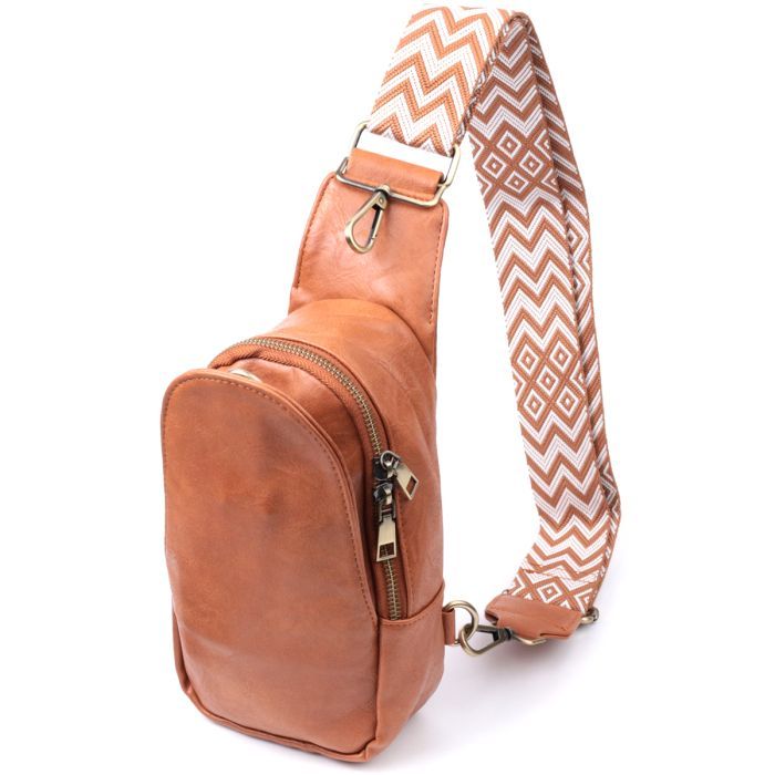 Сумка Vintage Через плечо из экокожи Рыжая (22793)