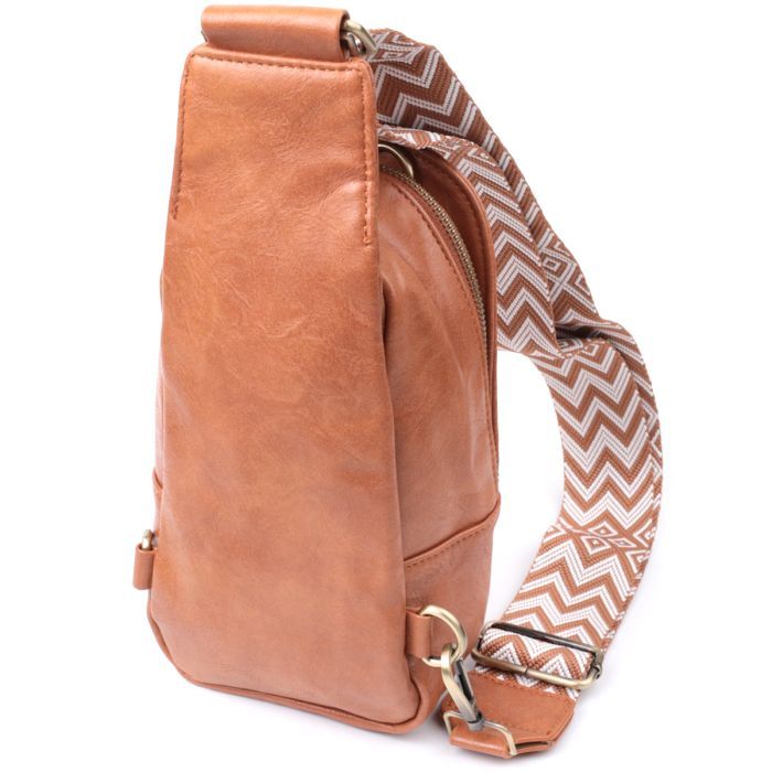 Сумка Vintage Через плечо из экокожи Рыжая (22793) изображение 2