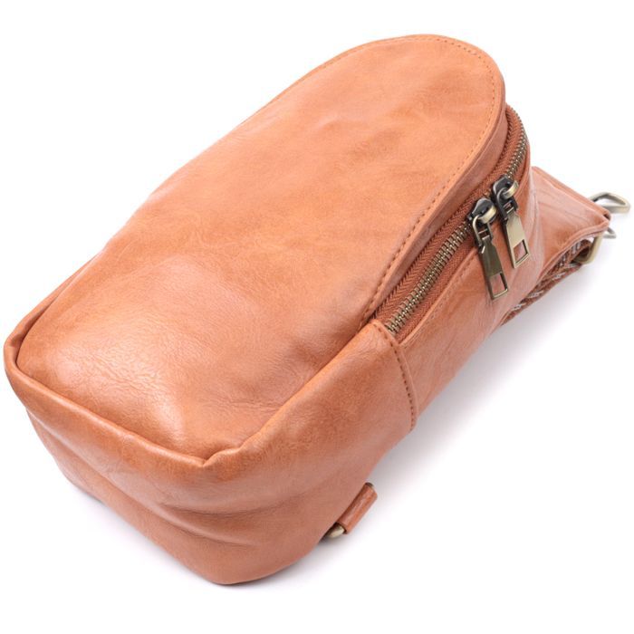 Сумка Vintage Через плечо из экокожи Рыжая (22793) изображение 5