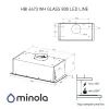 Витяжка кухонна Minola HBI 6473 WH GLASS 800 LED Line зображення 12