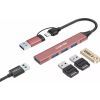 Концентратор Canyon hub DS-02 4in1 USB-A/C Pink (CNS-TDS02P) зображення 3