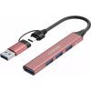 Концентратор Canyon hub DS-02 4in1 USB-A/C Pink (CNS-TDS02P) зображення 4
