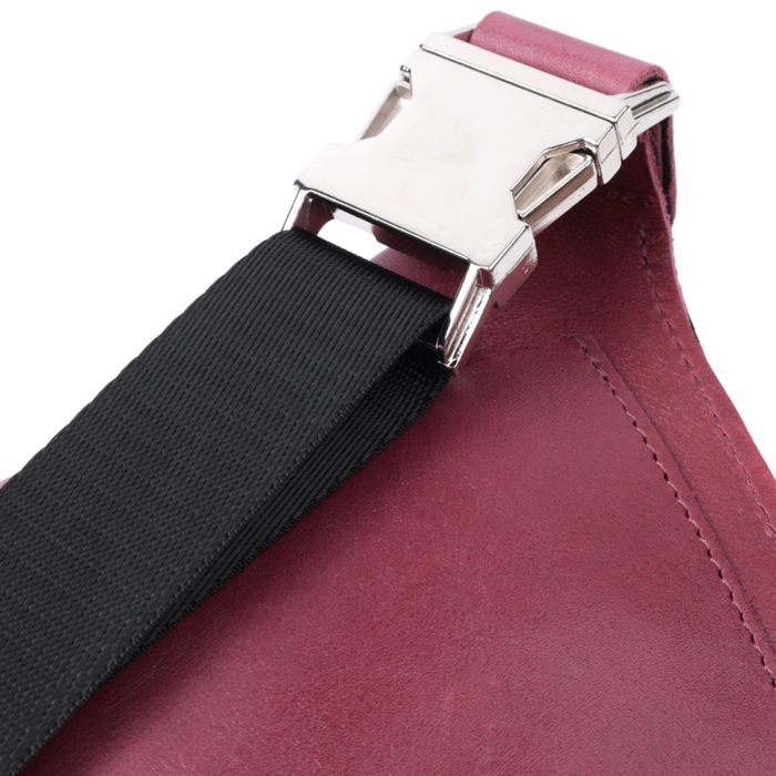 Сумка Grande Pelle Бананка из натуральной кожи Розовая (22815) изображение 5