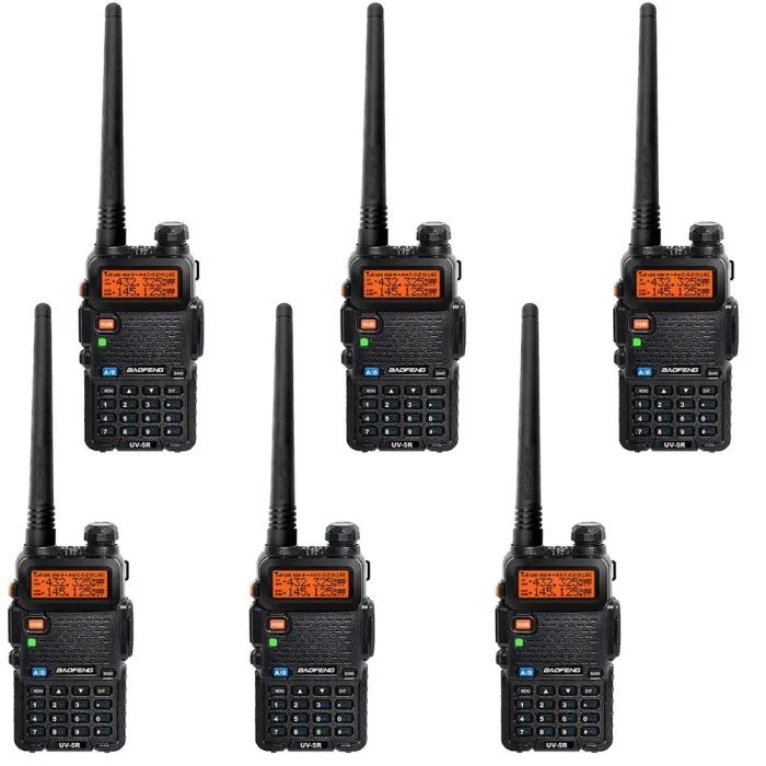 Портативная рация Baofeng UV-5R Black Six Pack комплект 6 шт (2200000758965)