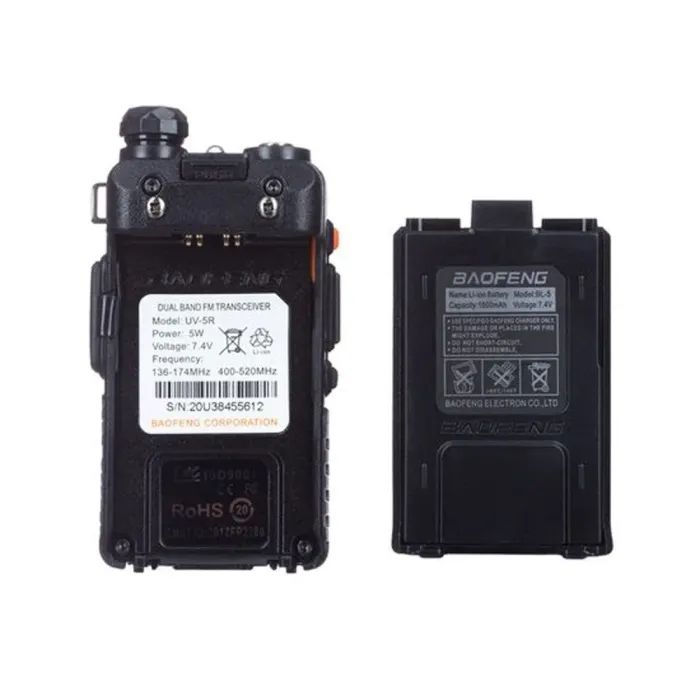 Портативная рация Baofeng UV-5R Black Six Pack комплект 6 шт (2200000758965) изображение 5