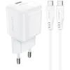 Зарядное устройство Acefast USB-C 20W Gan A73 mini + USB-C cable Fast Charger White (6974316282655)