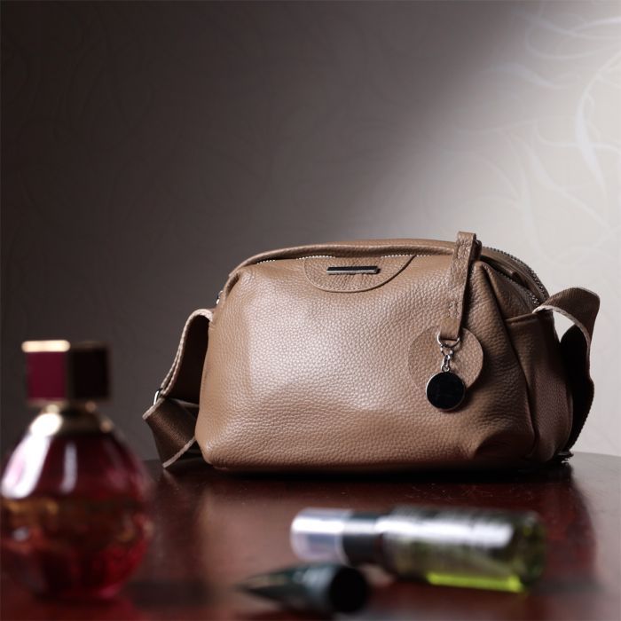 Сумка Vintage Из натуральной кожи Бежевая (22594) изображение 12