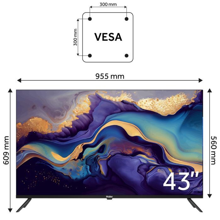 Телевізор Haier H43K801FG зображення 3