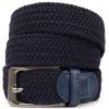 Ремінь Vintage Текстильний чоловічий Темно-синій (20526) зображення 3