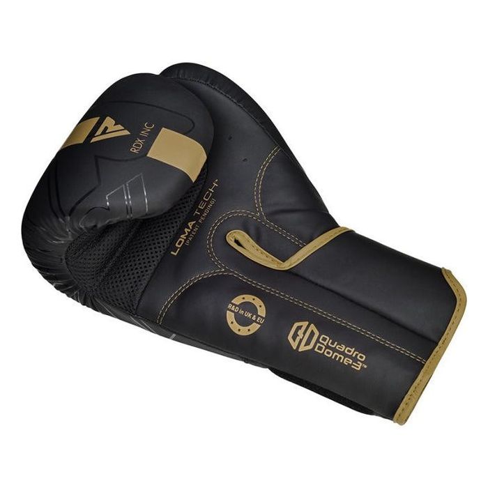 Боксерские перчатки RDX F6 Kara Matte Golden 14 унцій (BGR-F6MGL-14OZ) изображение 6