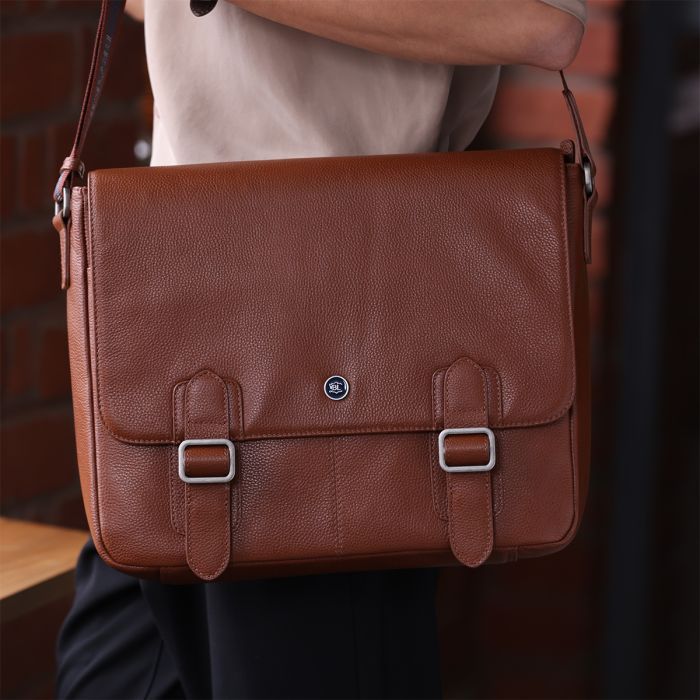 Сумка Brampton London Emissary Tan (64403 TAN) зображення 12