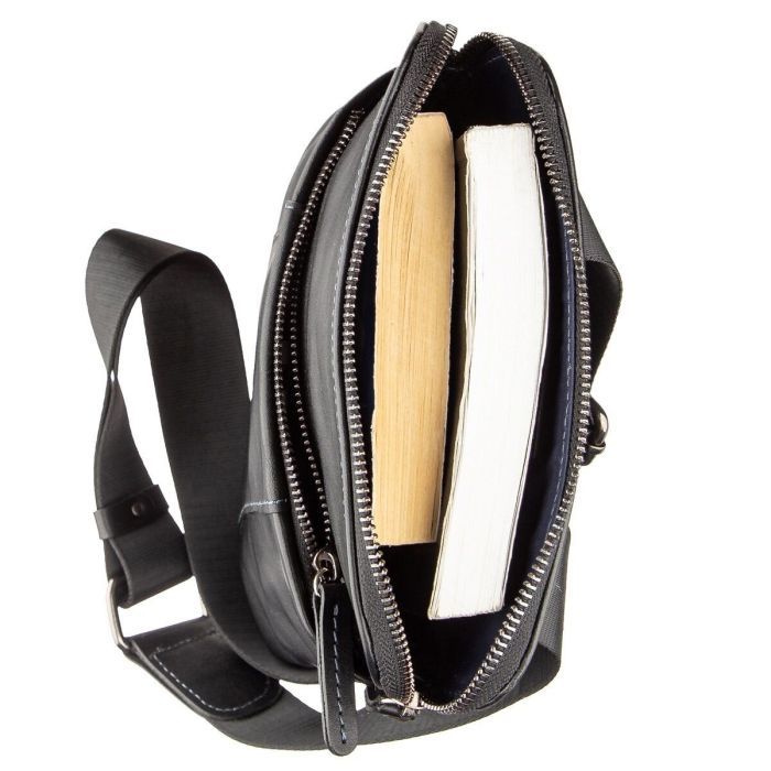 Сумка Shvigel З вінтажної шкіри Чорна (11177) зображення 6